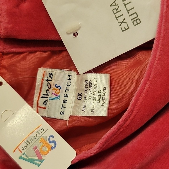 Talbots Pink Kids Stretch Velvet Sleeveless - Size 6X - Picture 6 of 8